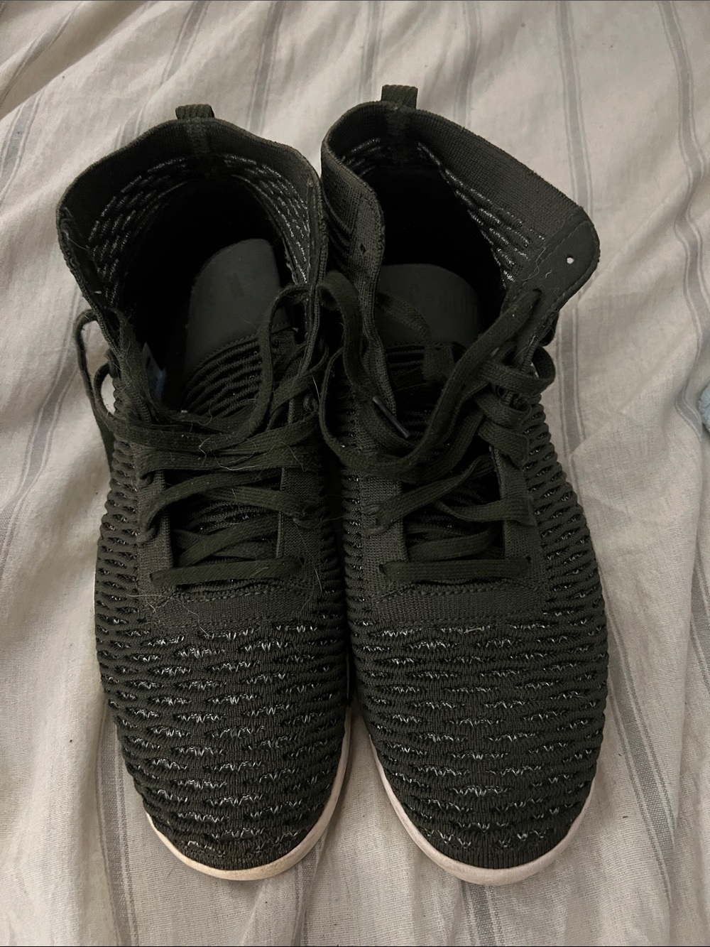 Green Jordan Knit High-Top Sneakers